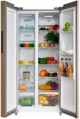 Холодильник Side-by-Side Ascoli ACDG450WIB Inverter золотистый, дисплей, 78 см, No Frost