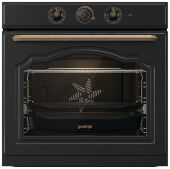 Духовой шкаф Gorenje BOS67372CLB ретро, черный/бронза, телескопические направляющие