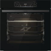 Духовой шкаф Gorenje BPS6737E14BG G400, черный, телескопические направляющие,пиролиз, утапливаемые ручки