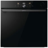 Духовой шкаф Gorenje BSA6747DGWI G600, черный, +пар, пицца, 2-х уровневые телескопические напр.