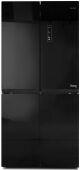Холодильник Centek CT-1756 NF Black Glass черное стекло, 177.5x83.3 см, 4-х дверный, зона свежести