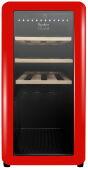 Винный шкаф TESLER CWC-188 RUBY RED LD