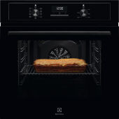 Духовой шкаф Electrolux EOF3H40BK черный, 8 режимов, утапливаемые ручки