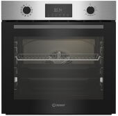 Духовой шкаф Indesit IBFTE 4941 JH IX нержавеющая сталь, 12 режимов, утапливаемые ручки, телескопические напр.