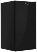 Холодильник TESLER RC-95 BLACK GLASS, черное стекло, 83х45х47 см, с морозилкой