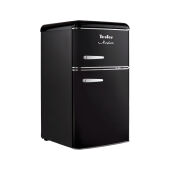 Холодильник TESLER RT-95 BLACK ретро черный, 88.9х48.6 см, верхняя морозилка, 3 полки