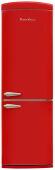 Холодильник Schaub Lorenz SLU S339R3 ретро красный, 190.1х60.5 см, No Frost, A+