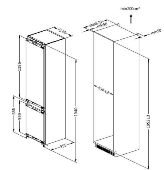 Встроенный холодильник haier bcft628awru